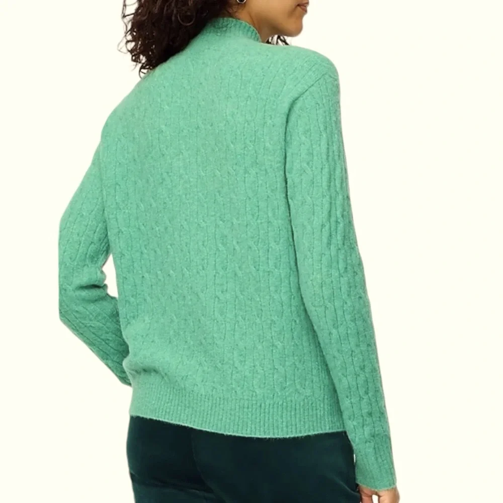 J. Crew Cable-Knit Mockneck Sweater